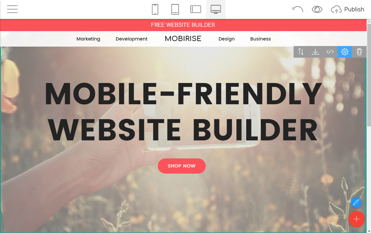 Mobile Webpage Builder